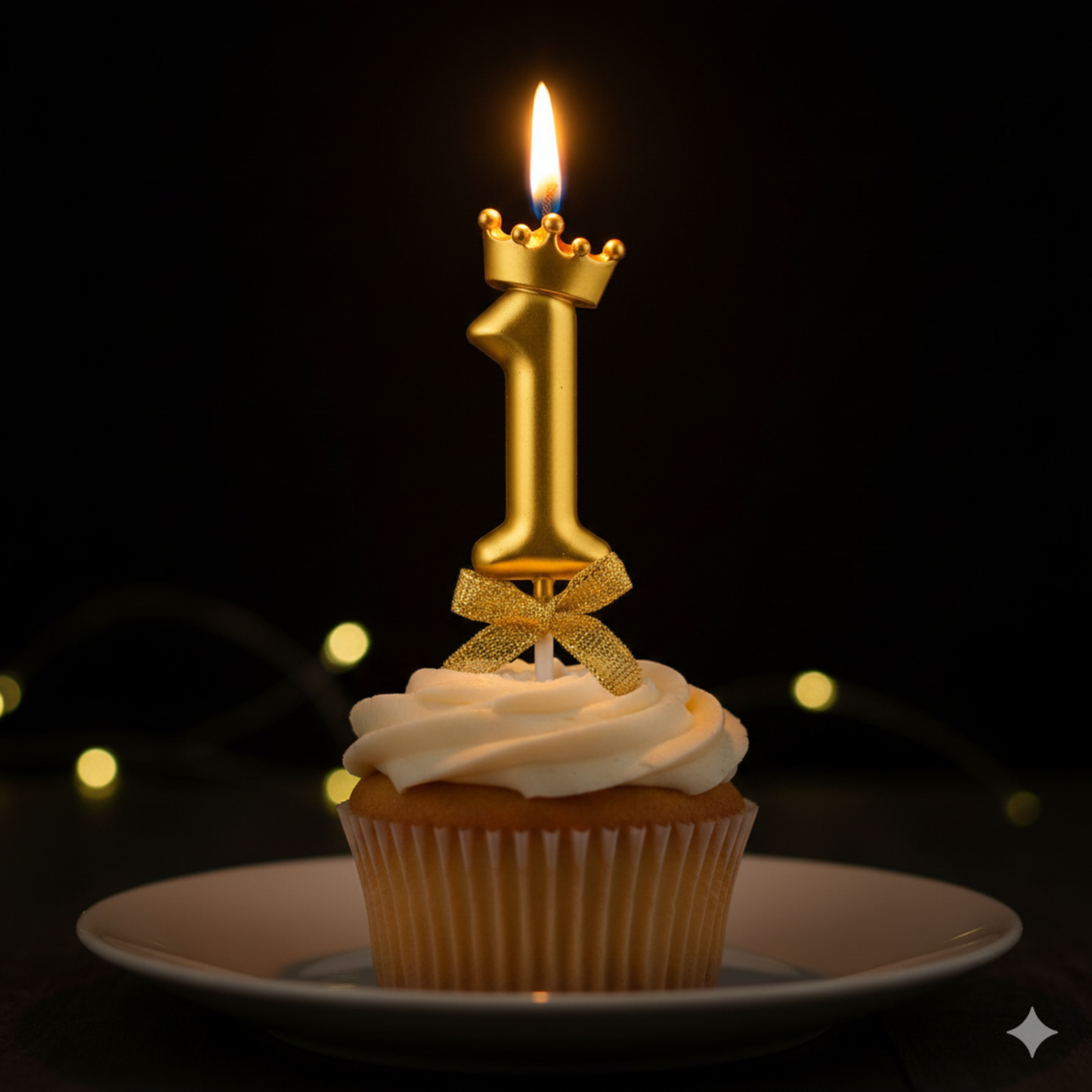 Golden Crown Numerical Candle No. 1
