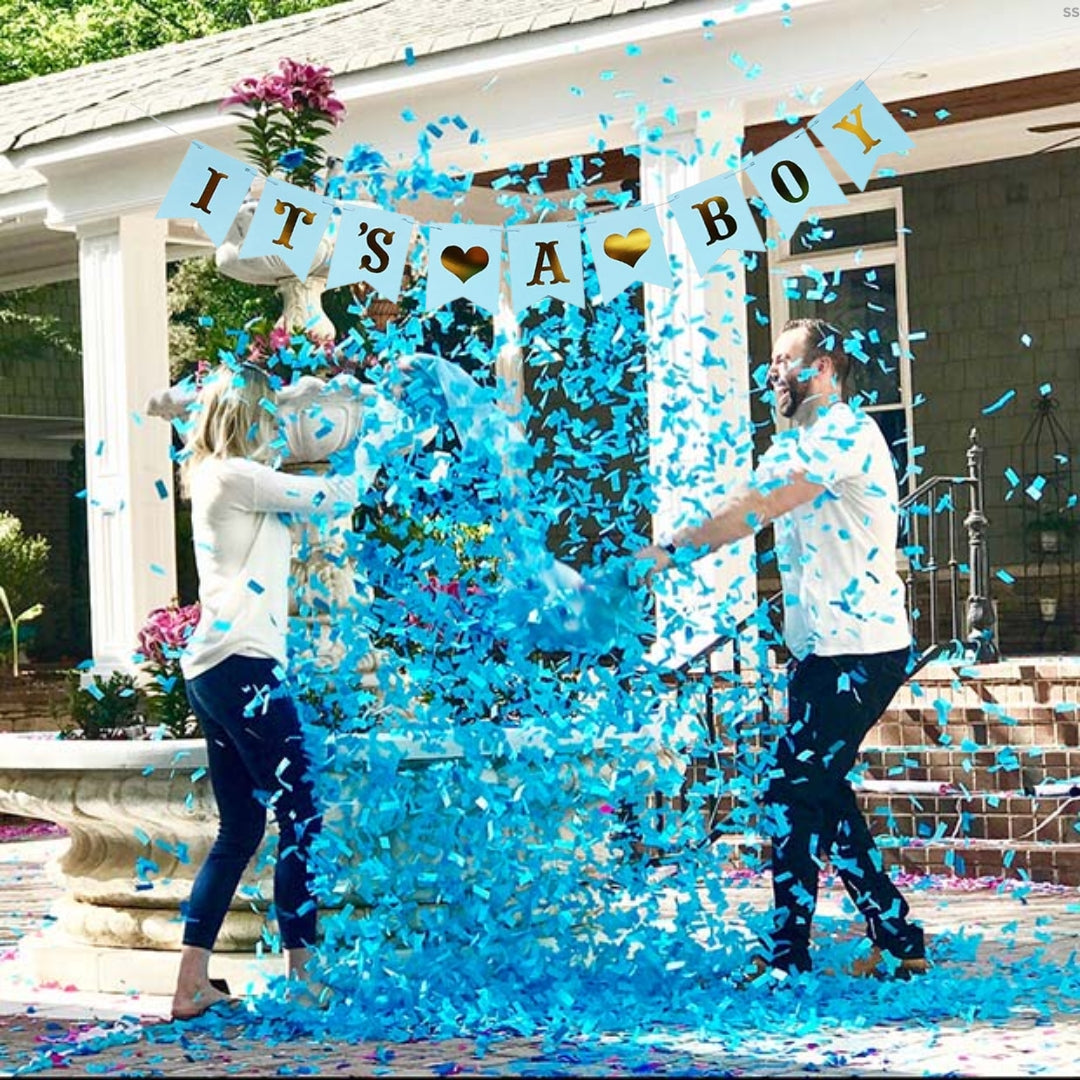 Baby Shower 'Its A Boy!' Blue Foil Letter Banner - 1PC