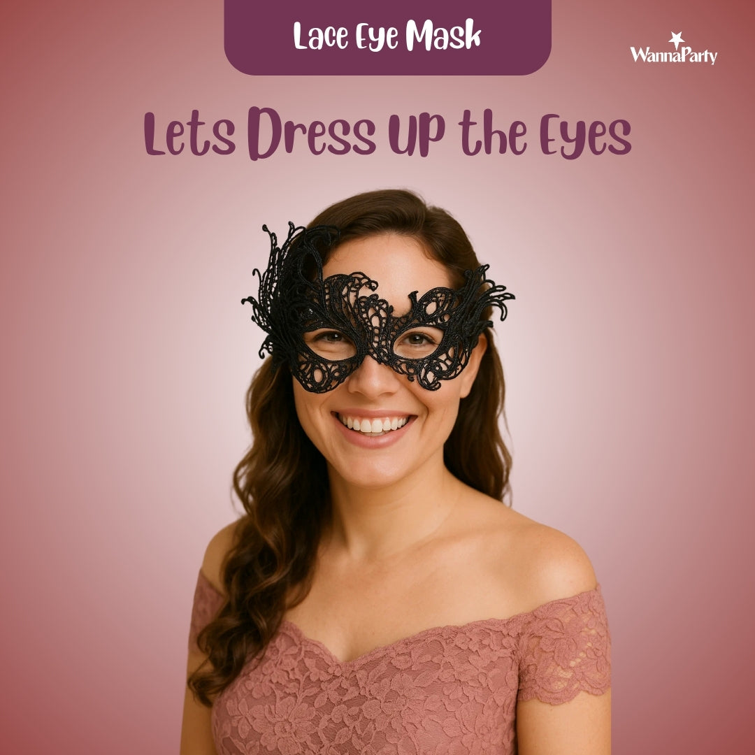strapless open back dress Masquerade Wild Butterfly Black Wired Eye Masks