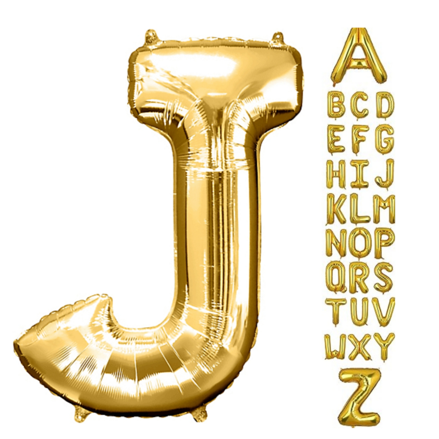 Alphabet J Golden Foil Balloon 40 Inch – Helium & Air Supported Letter Balloon for Birthday, Anniversary & Party Decoration | 1 Pc