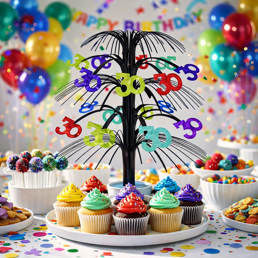 Happy 30th Birthday Table Centerpiece - 14 inches -1PC