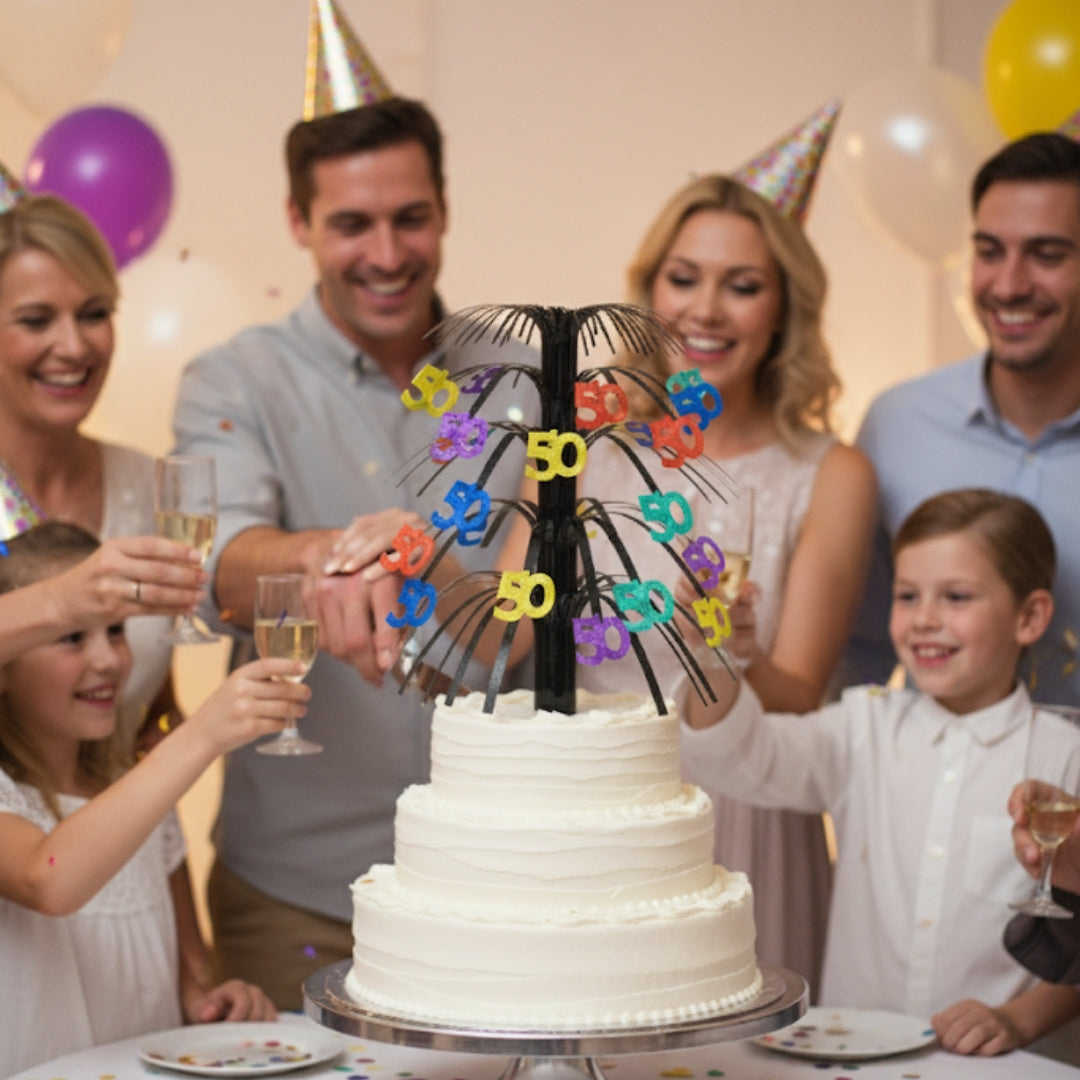 50Th Birthday Cascade Centerpiece 14"