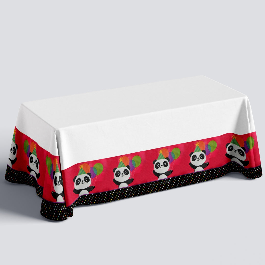 Panda Theme Tablecover for Party Decor - 54 inches X102 inches - 1PC