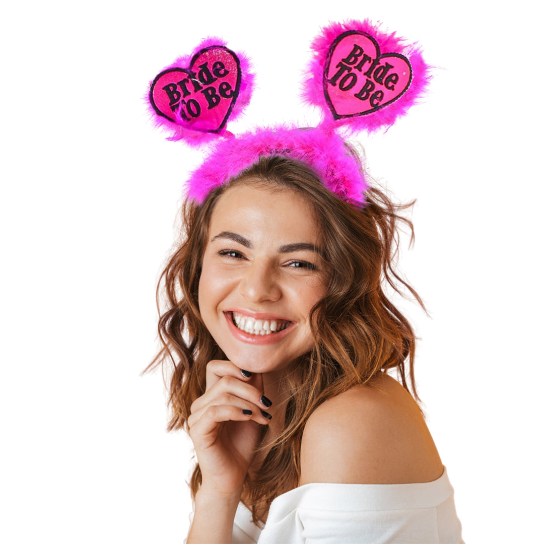 Bride To Be Headband With Marabou 1Pc