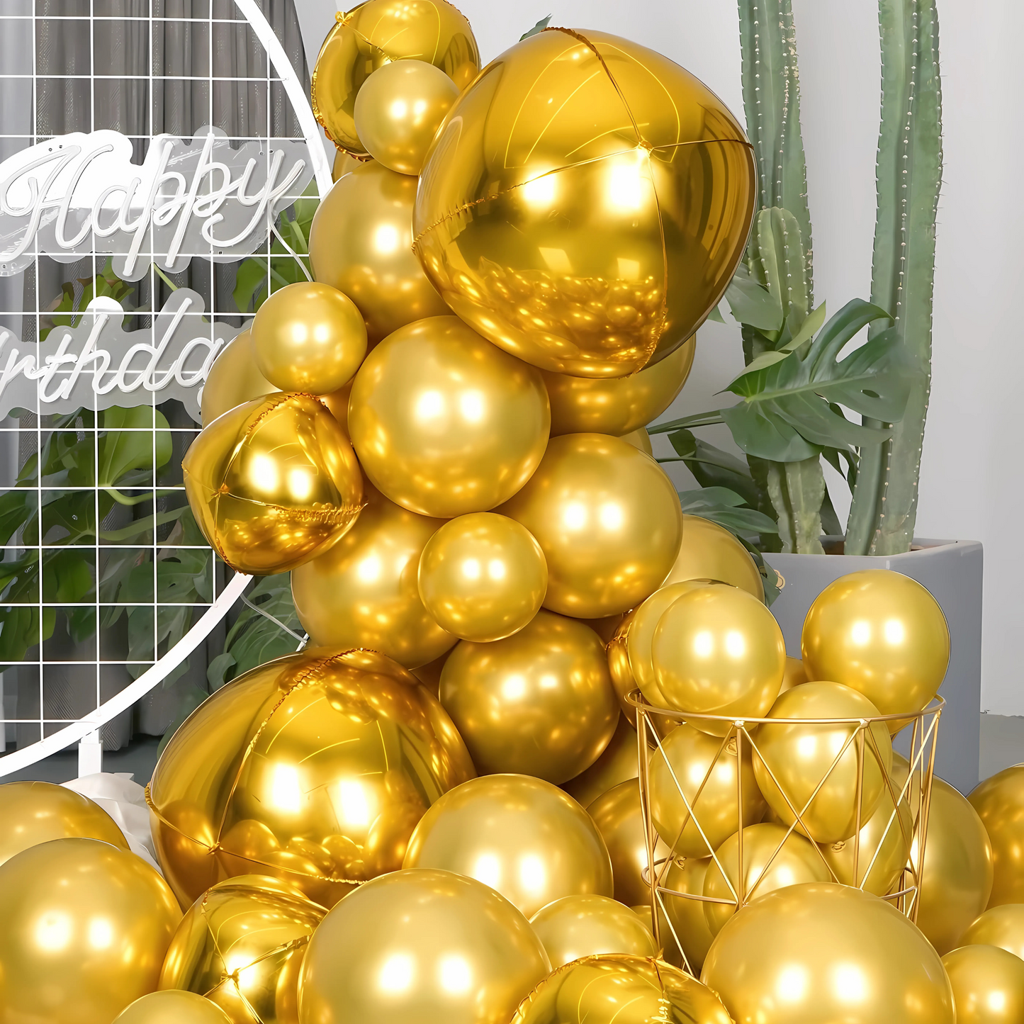 Gold Chrome Balloon - 10 inches - 50PC