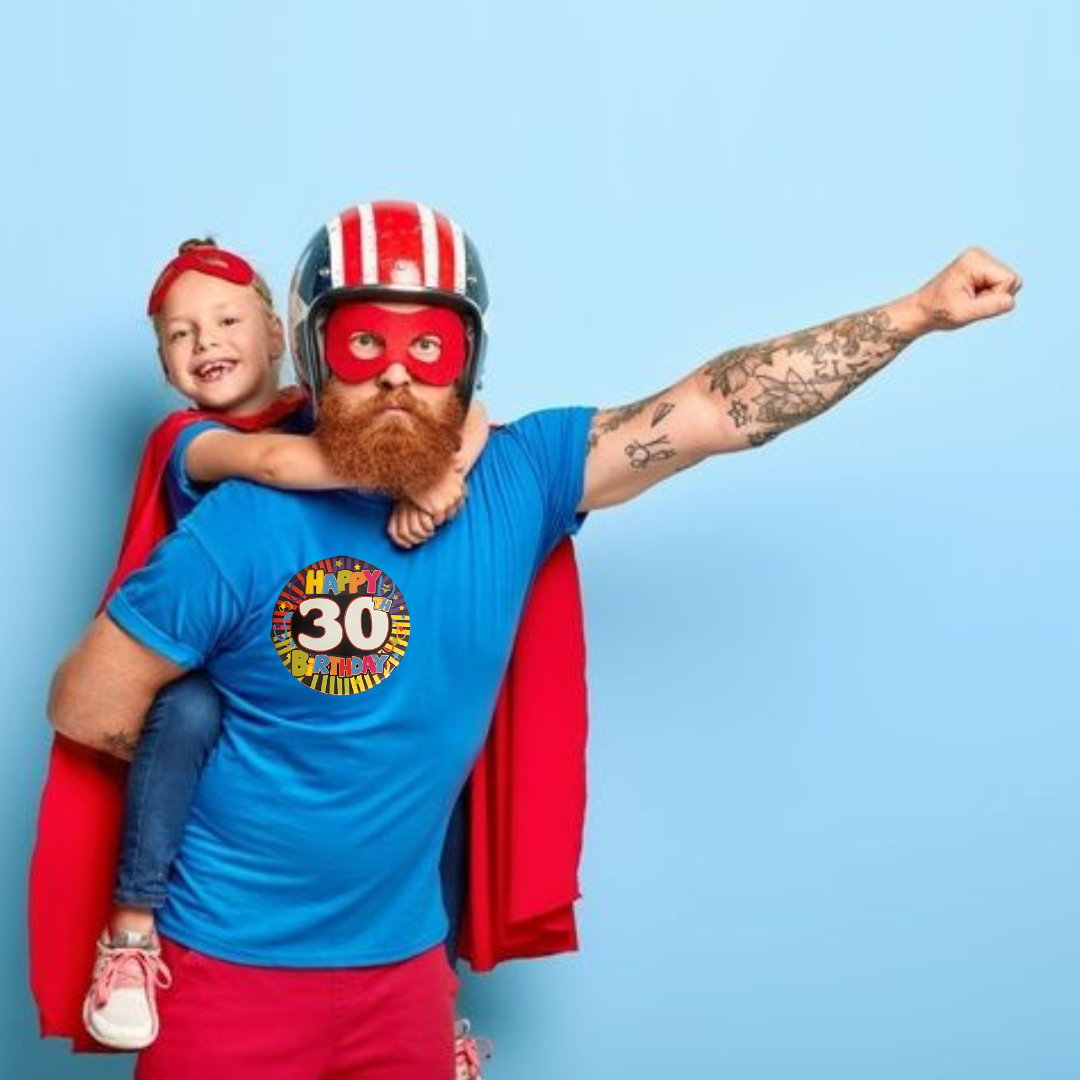 30th Birthday Badges - Pack of 6