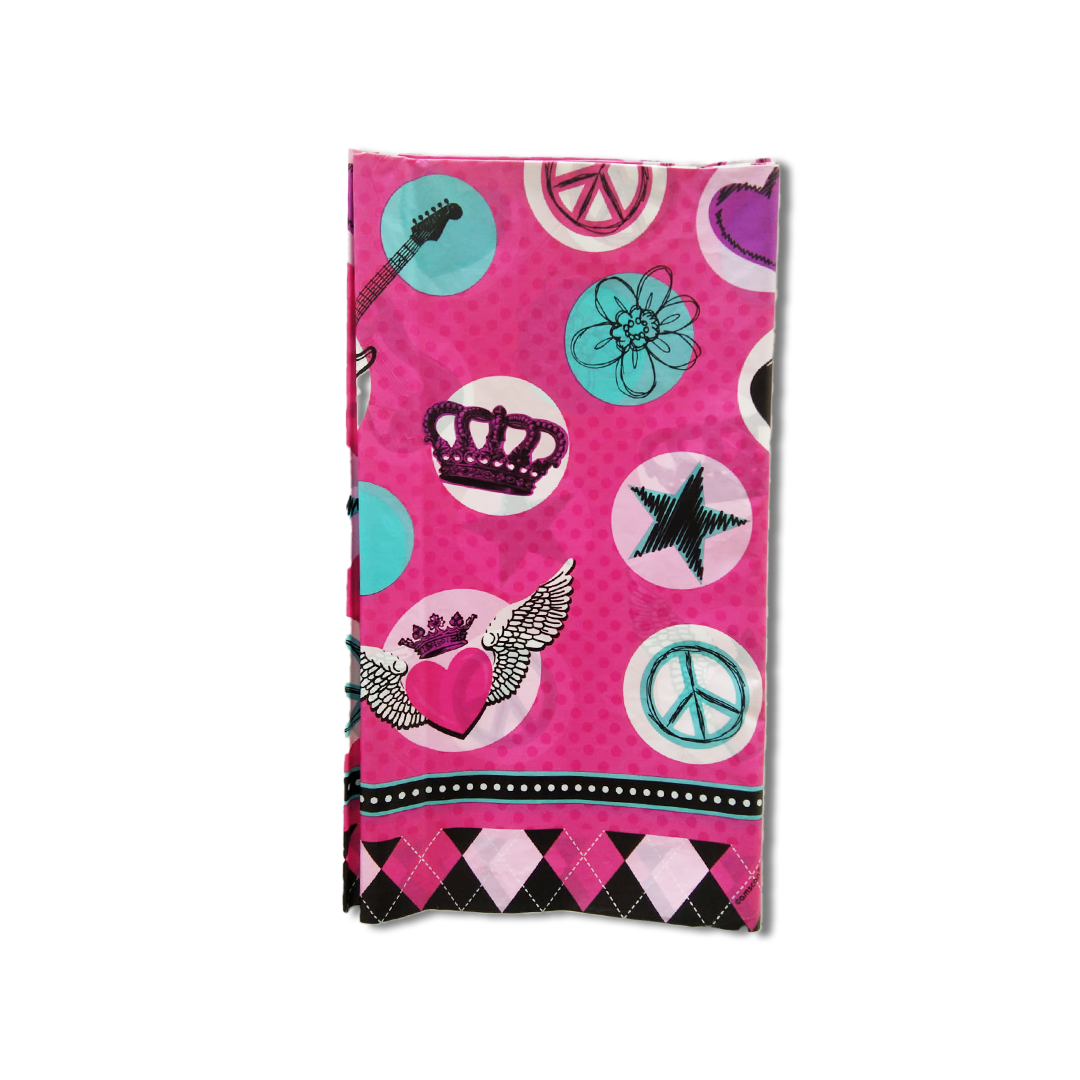 Rocker Princess Theme Table Cover - 54 inches X108 inches - 1PC