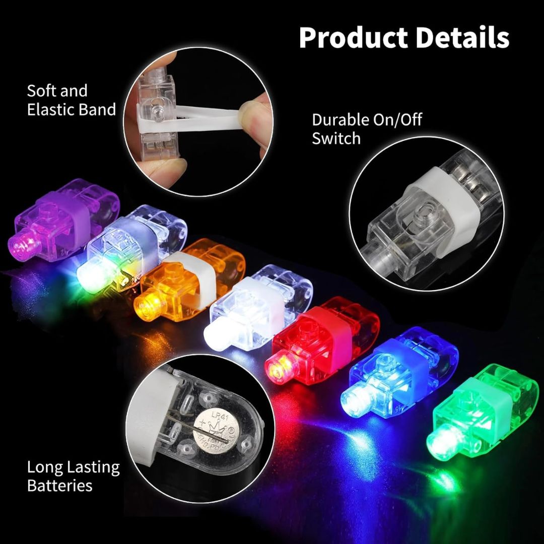 LED Laser Beam Finger RingParty Favors - 4PC
