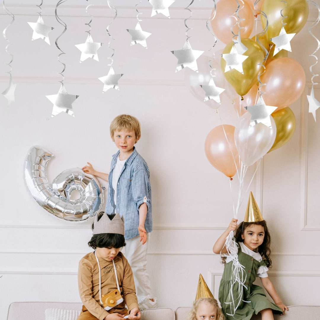 Silver Star Swirl Decoration - 15CT