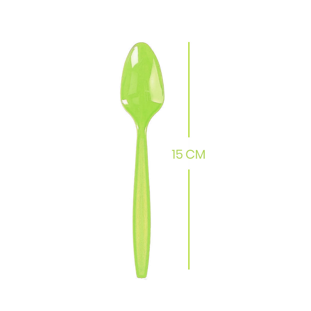 Lime Green Reusable Spoon Set - 20PC