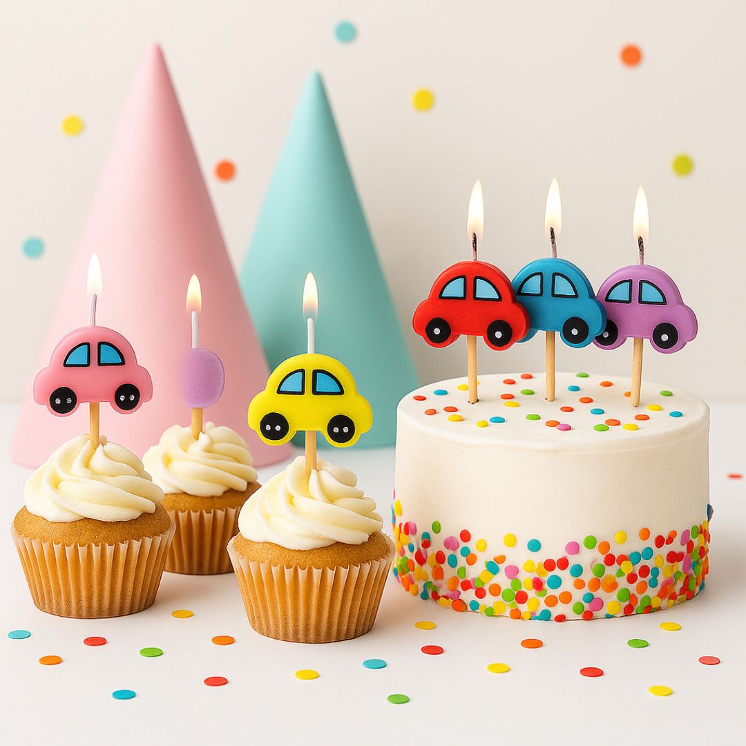 Disney Cars Theme Birthday Candle - 5PC