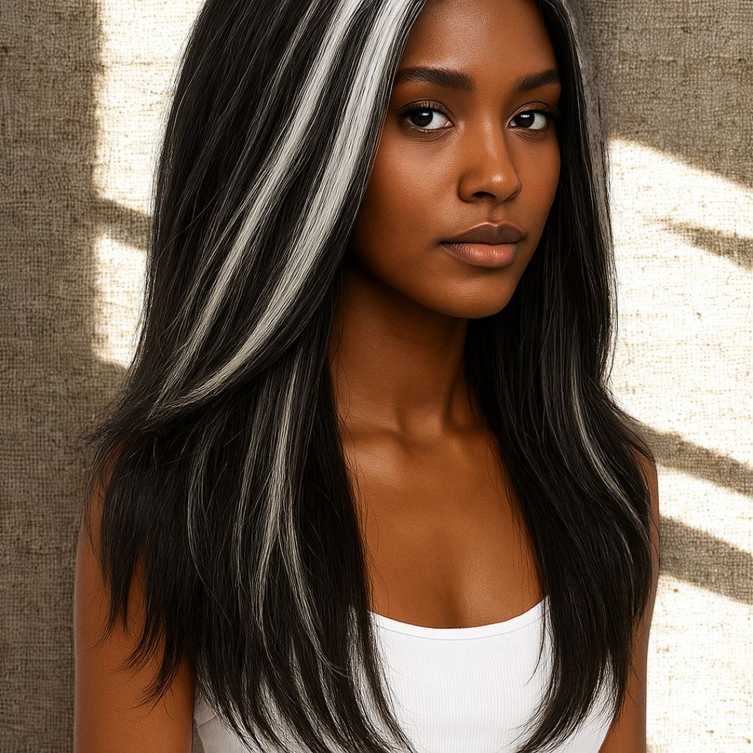 Witch Wig Black White