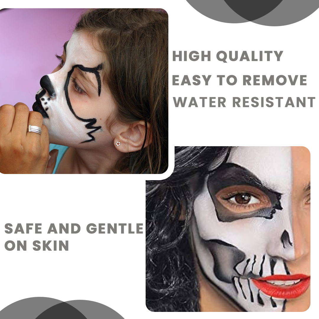Black Face Paint Tube - 1PC