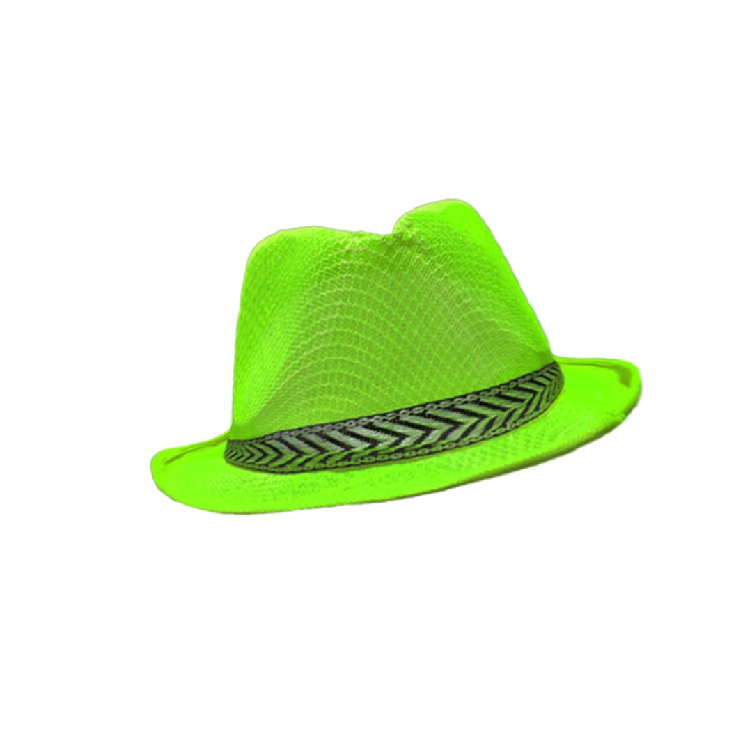 Fedora Hat Neon Green - Main Image