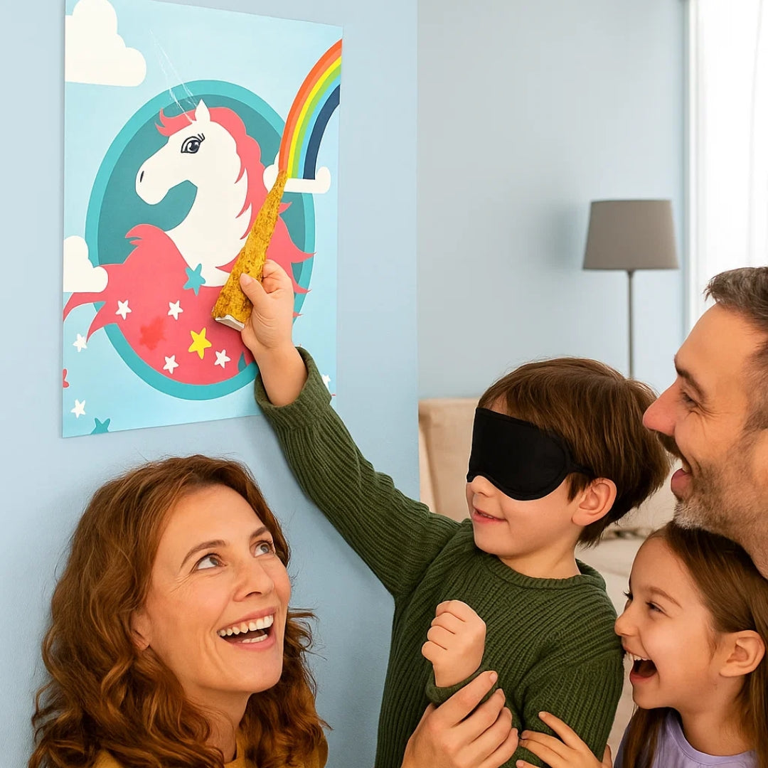 Party Game Pin In The Horn Unicorn Game for Kids - 26 PC