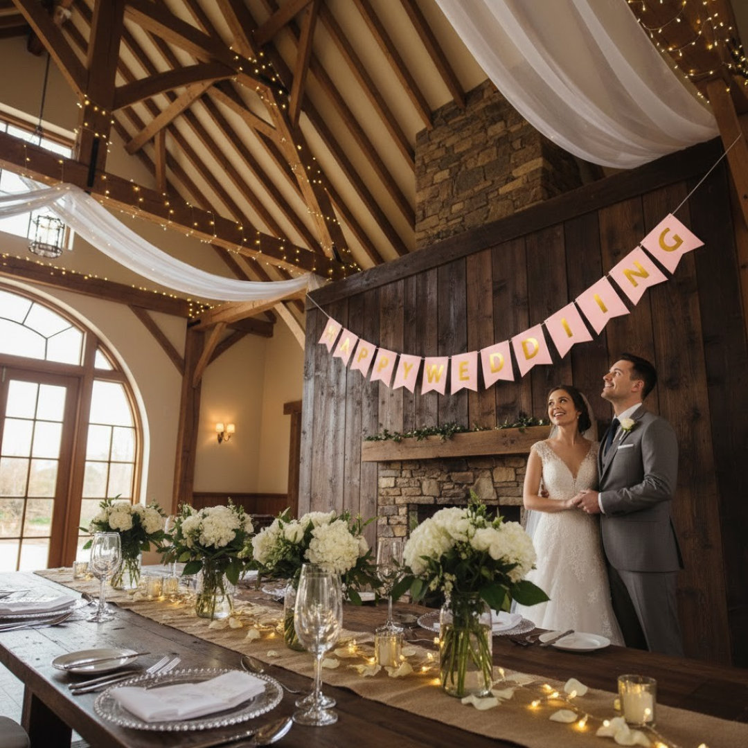 Happy Wedding Banner - Over 9FT