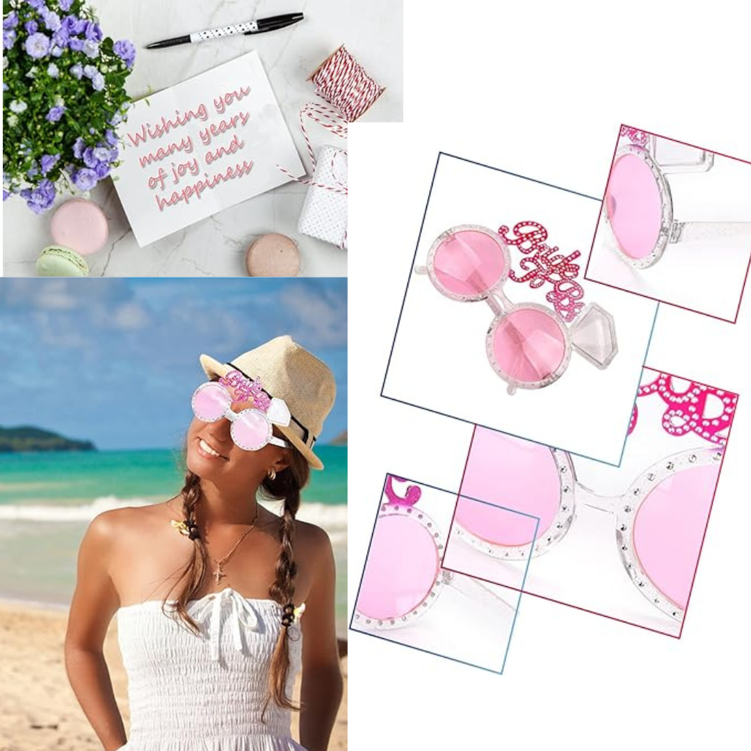 Bride To Be Shades w/ Team Bride Shades Comb for Bachellorette Party - 7PC