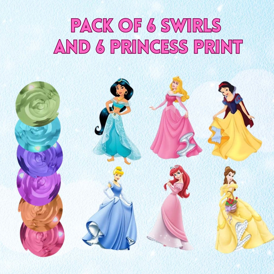 Princess Swirl Decoration - 6PC