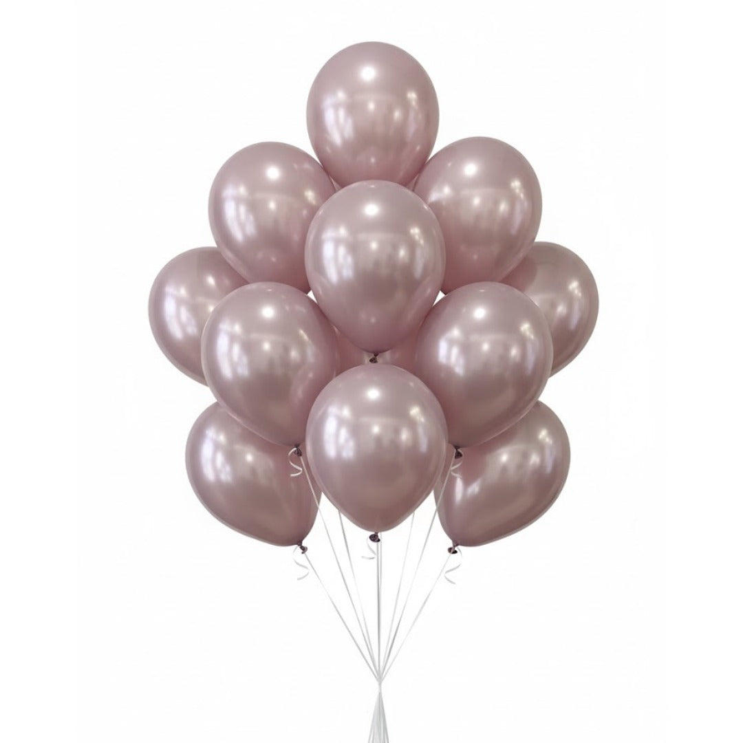 Chrome Light Pink Premium Latex Balloons 10" - 20PC
