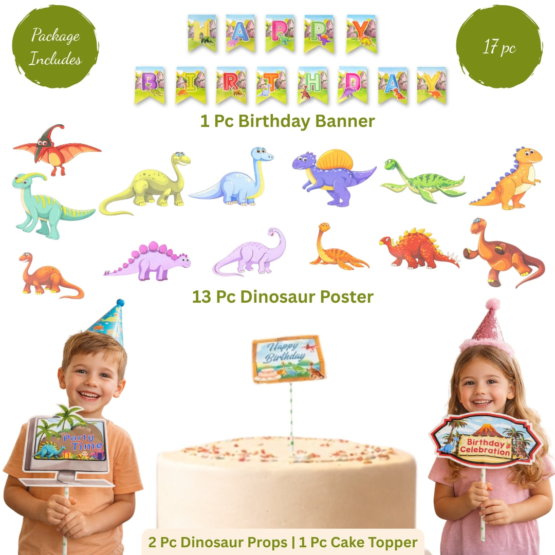 Dinosaur Birthday Party Set - 17PC