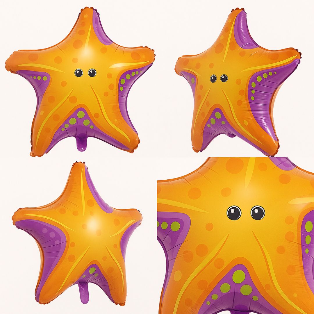 Star Fish Shaped Underwater Theme Party Balloon 25"