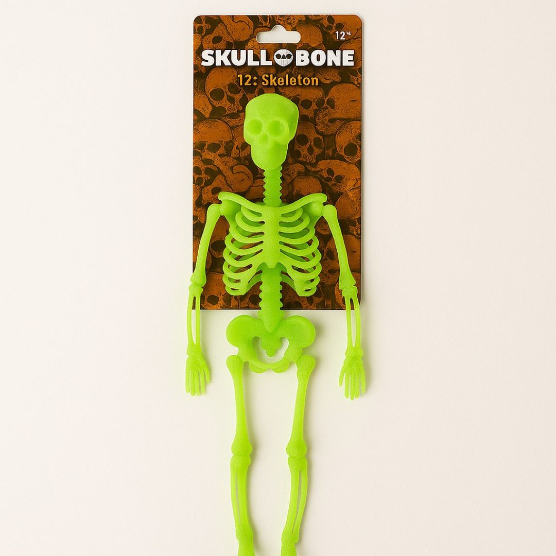 Glow in the Dark Hanging Skeleton - 12 inches - 1PC