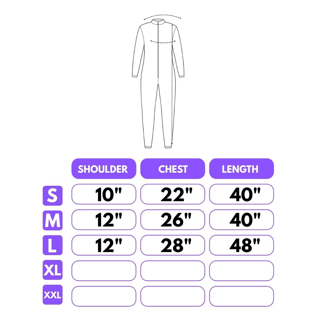 Dual Sided Skeleton Print Jumpsuit Costume with Mask