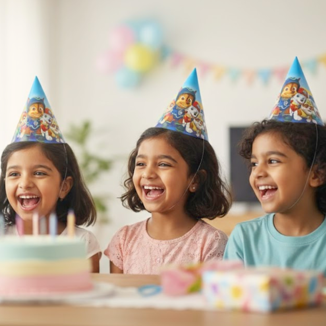 Paw Patrol Theme Birthday Caps - 8PC
