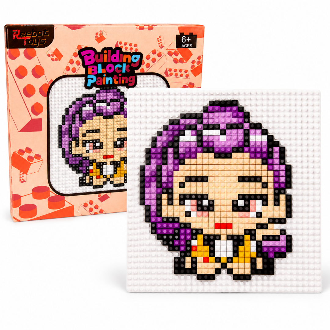 Wanna Party Korean Pop Theme Rumi DIY Mini Block Building Kit, Numbered Pixel Art Building Blocks Puzzle Set for Kids 6+ & Creative Craft Activity for Return Gifts