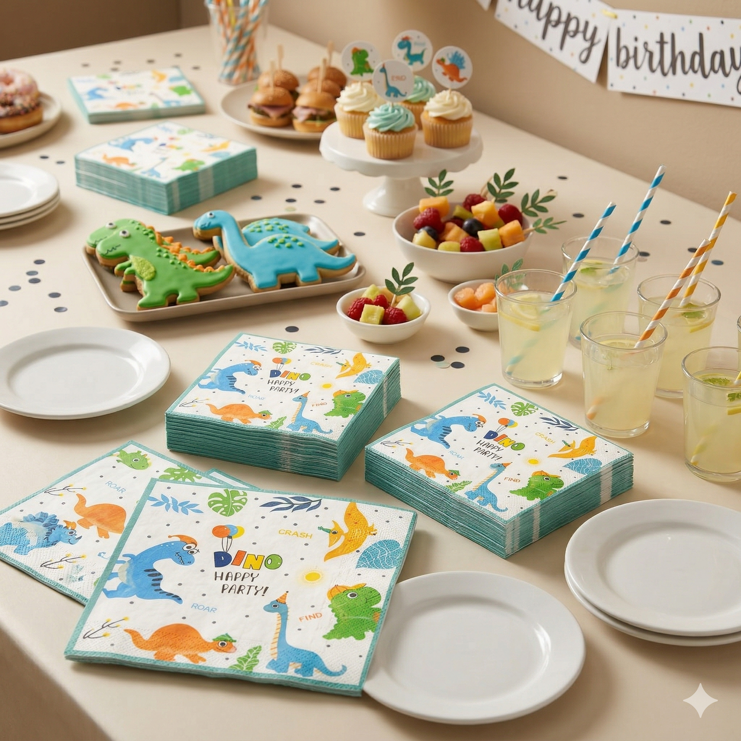 Dinosaur Birthday Paper Napkins - 20PC