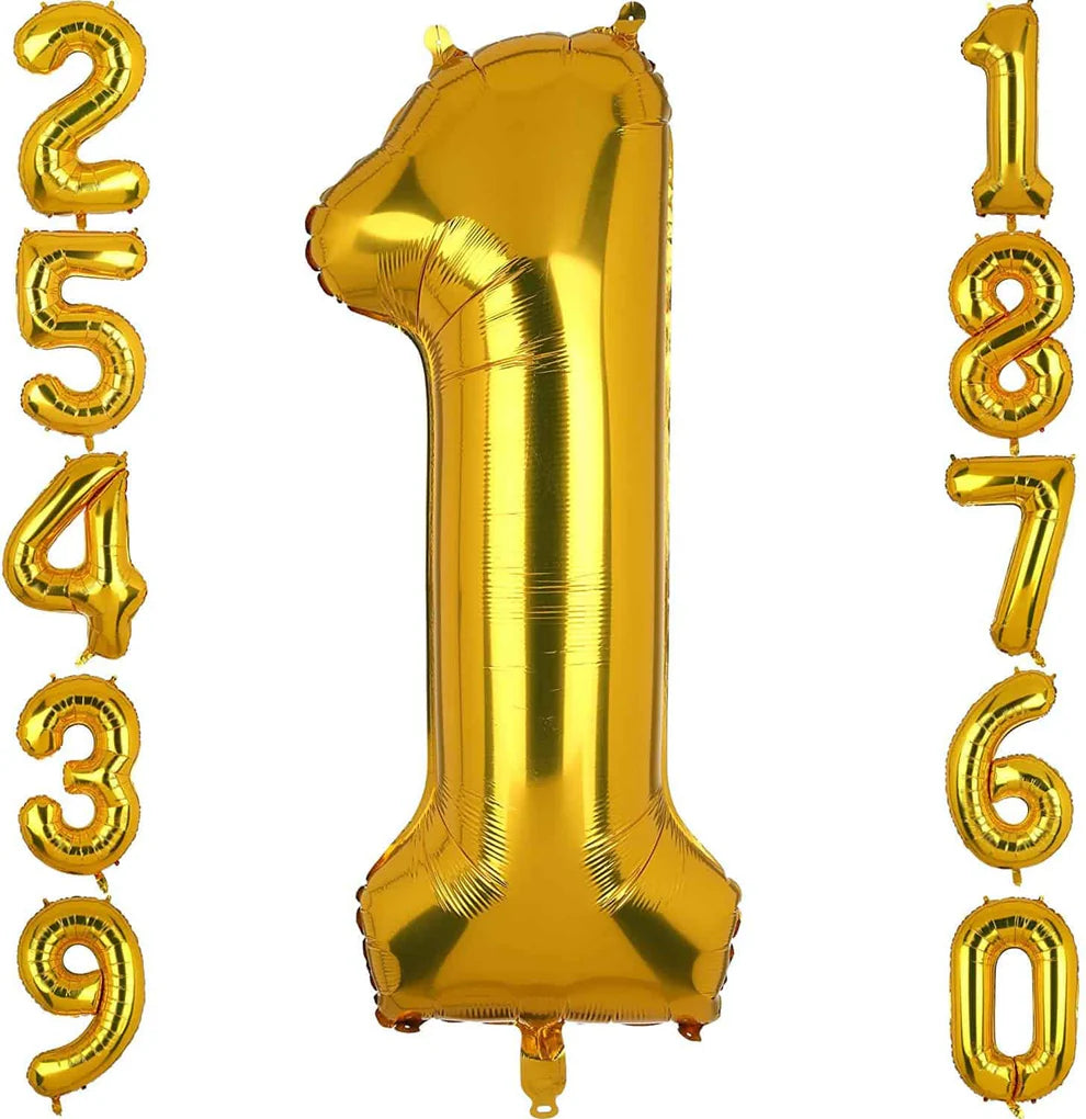 Number 1 Golden Foil Balloon - Helium Quality - 40 inches - 1PC