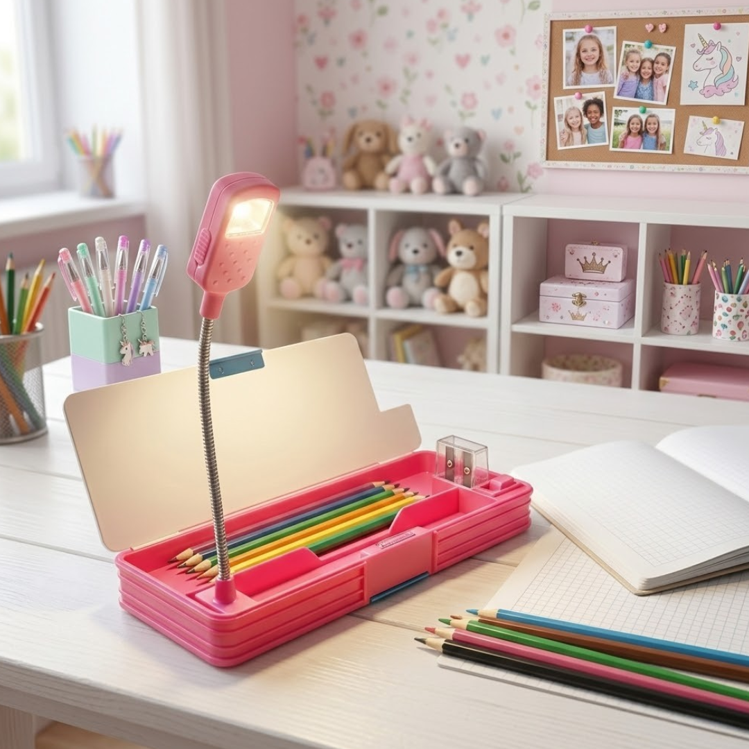 Magnetic Princess Dual Side Pencil Box with Sharpn for Girls - 1Pc