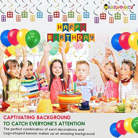 Lego Theme Happy Birthday Decor Set - 35PC
