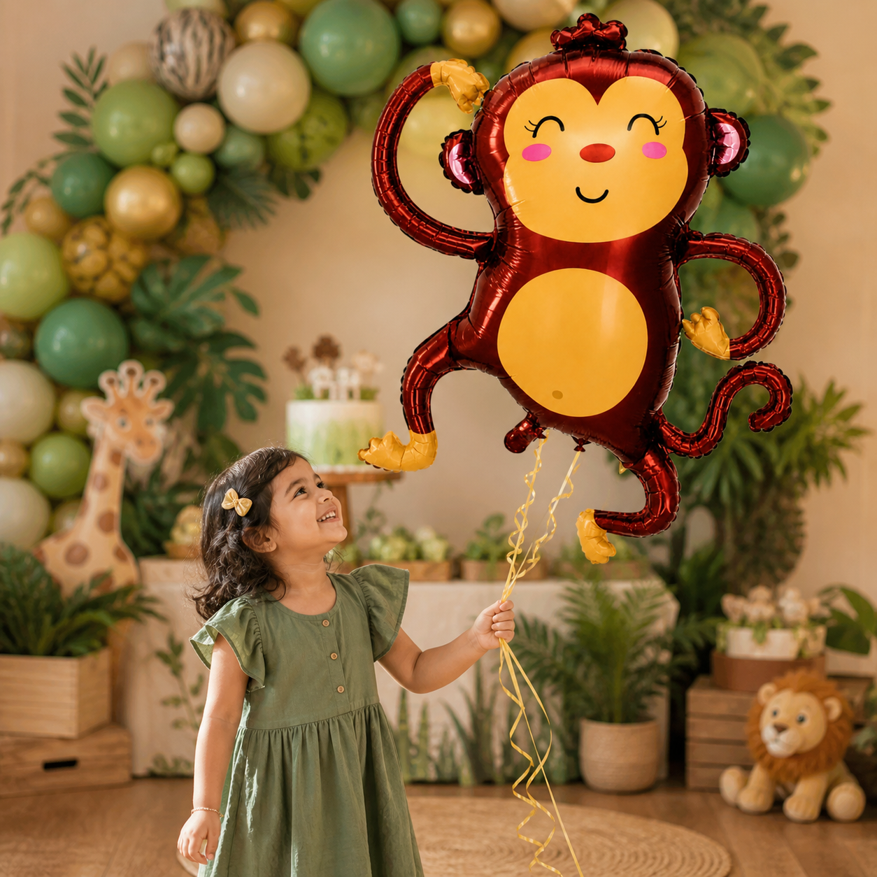 Jungle Animal Monkey Shaped Foil Balloon Large