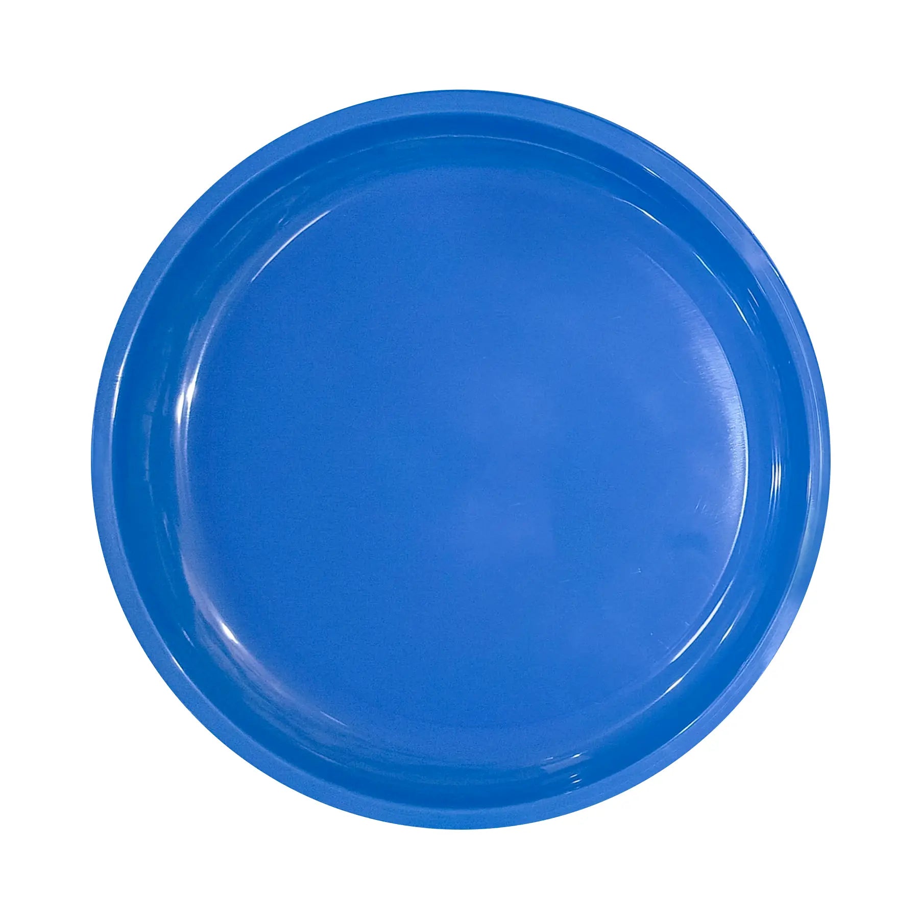 Solid Color Royal Blue Round Plates Wanna Party - Main Image