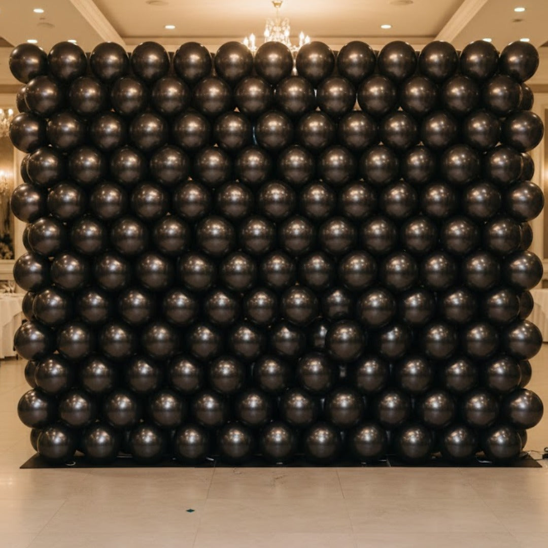 Chrome Black Premium Latex Balloons 10" - 20PC