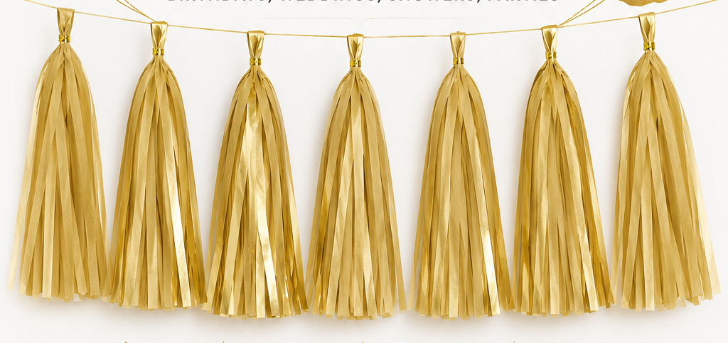Golden Tassle Garland - 5PC
