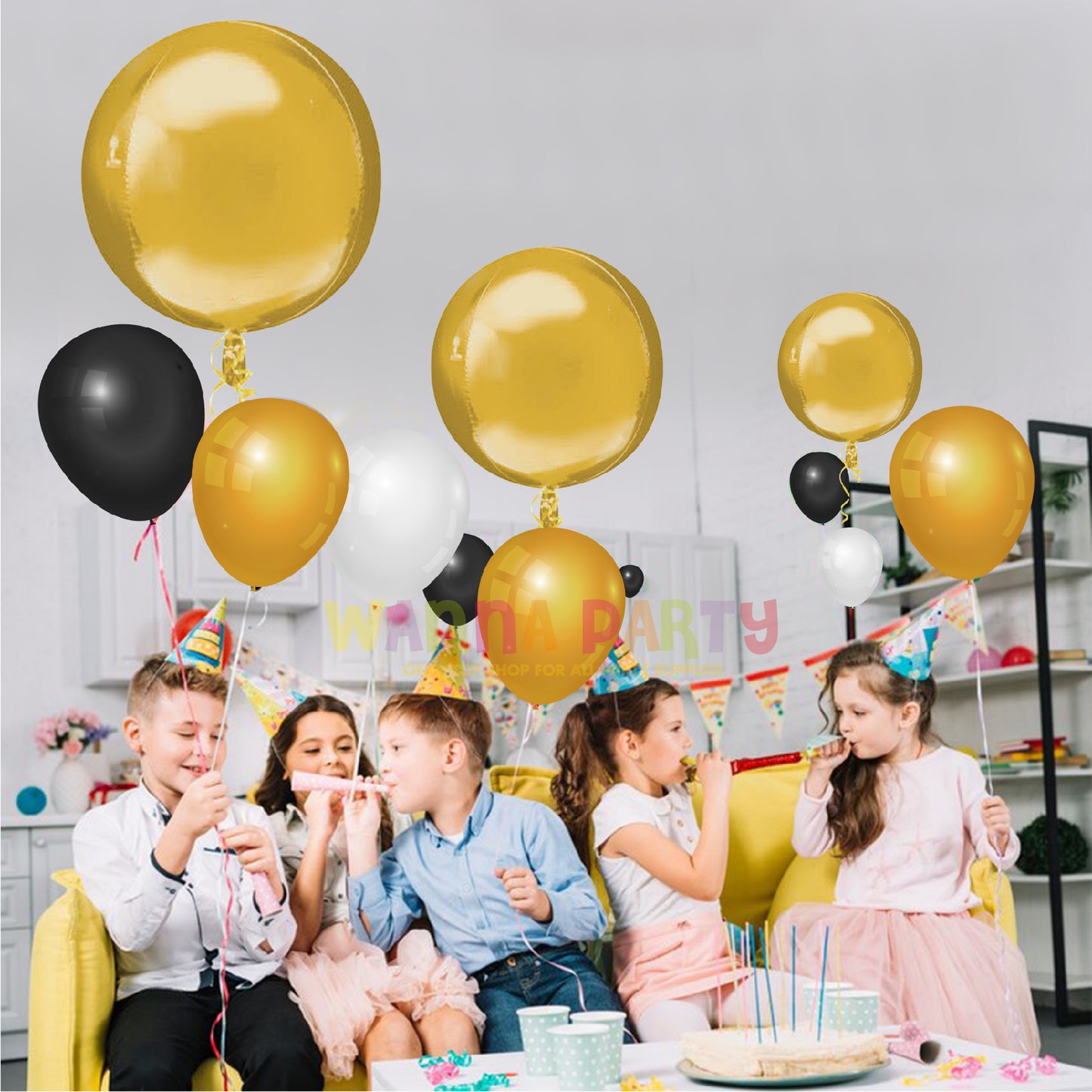 Orbz Jumbo Gold Balloon 21"