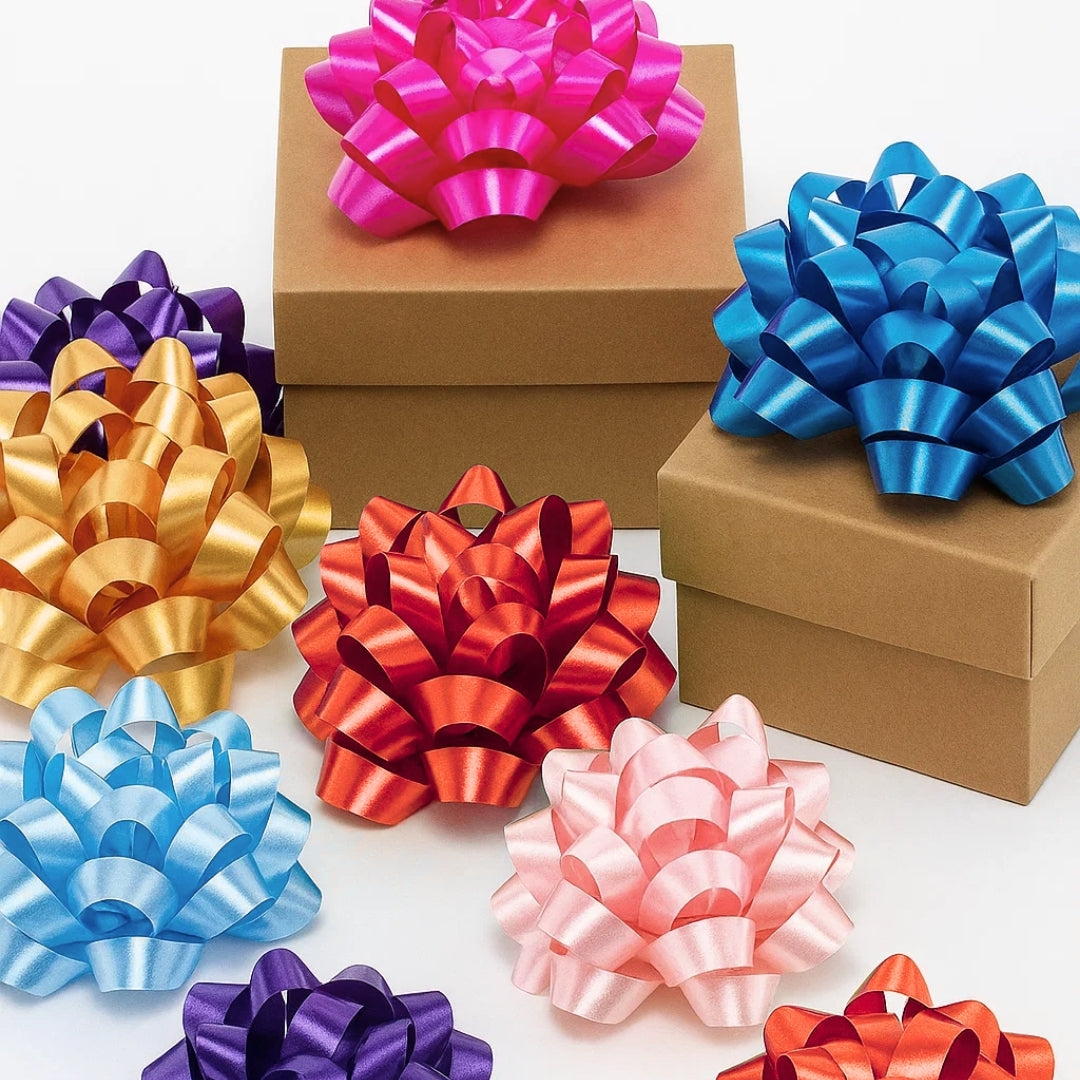 Golden Packaging Bow Ribbons - 2PC