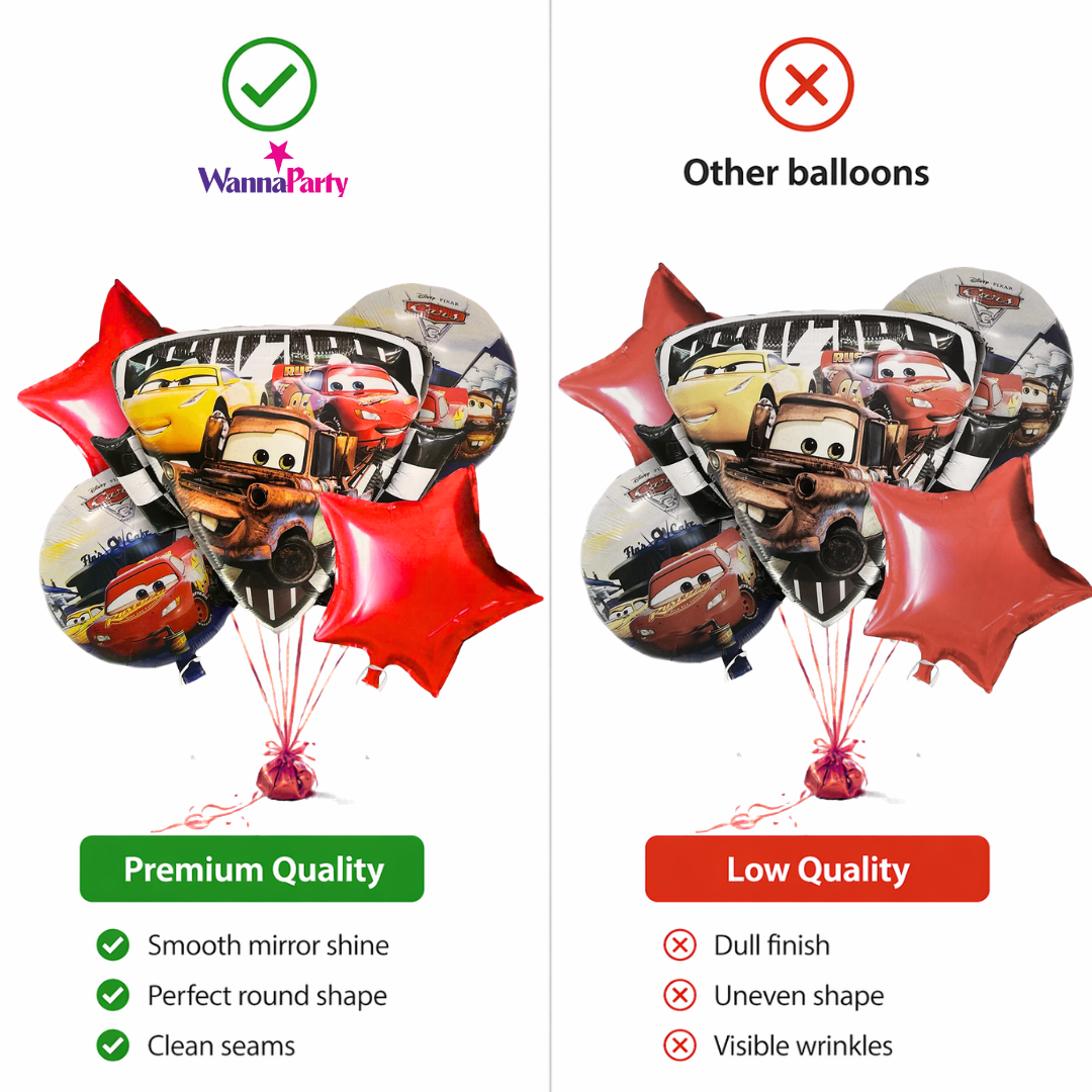 Disney Triangular Cars Theme Balloon Set - 5PC