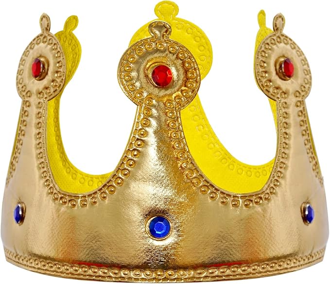 King Red Robe with Golden Crown Combo Set - 2PC