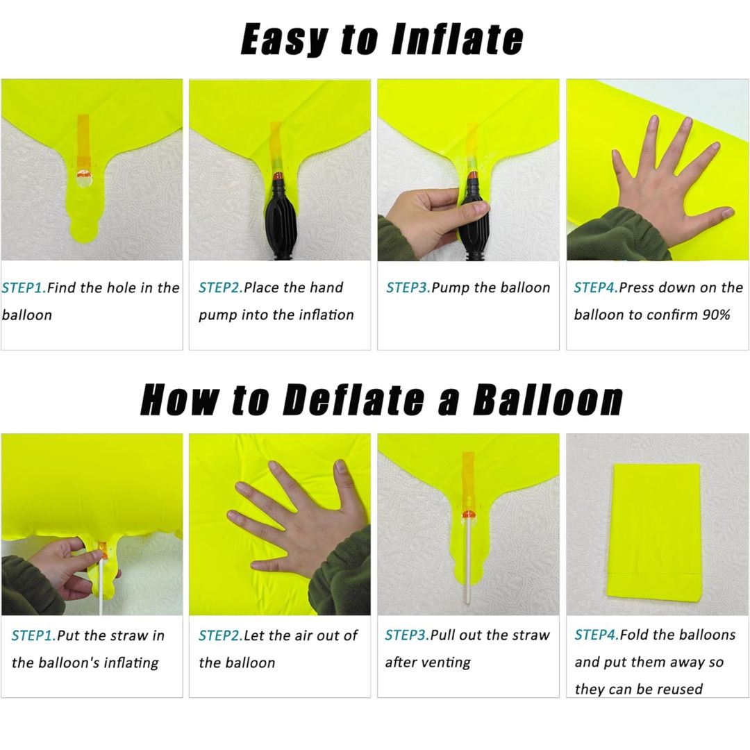 Neon/UV Florescent Butterfly Shaped Foil Balloons - Air Filled - 18 inches - Set of 4