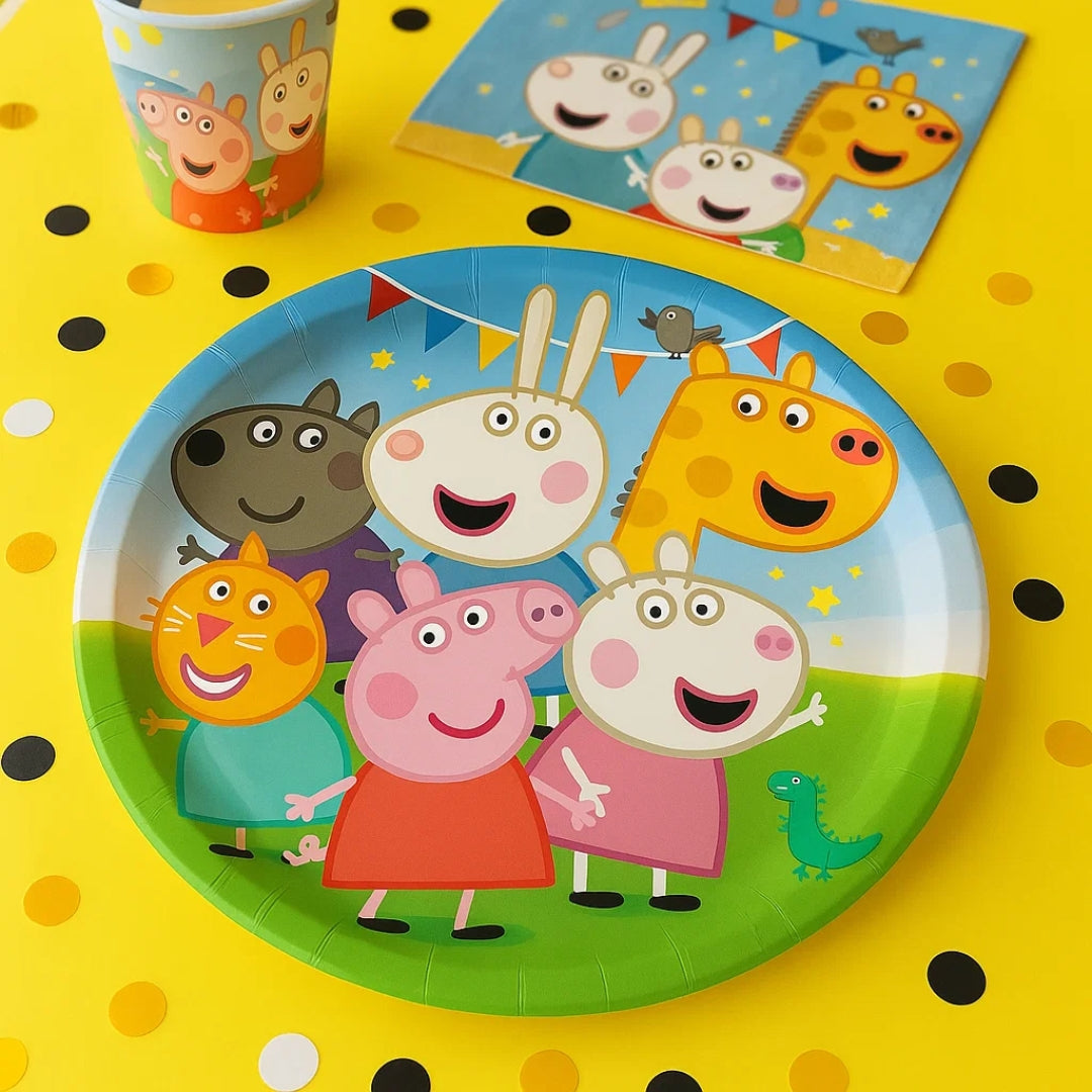 Peppa Pig & Friends Theme Party Paper Plates - 9 inches - 8PC