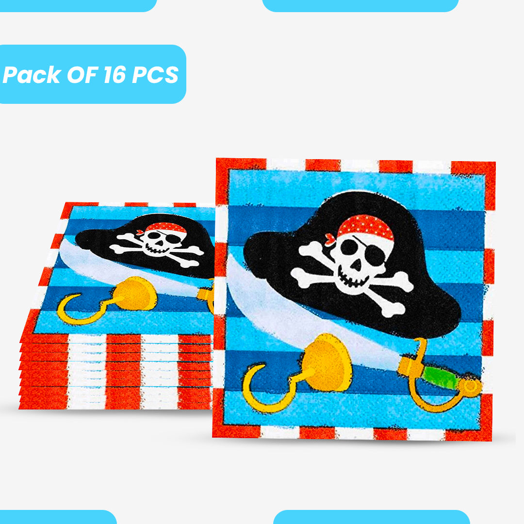 Pirate Theme Party Paper Napkins - 16PC