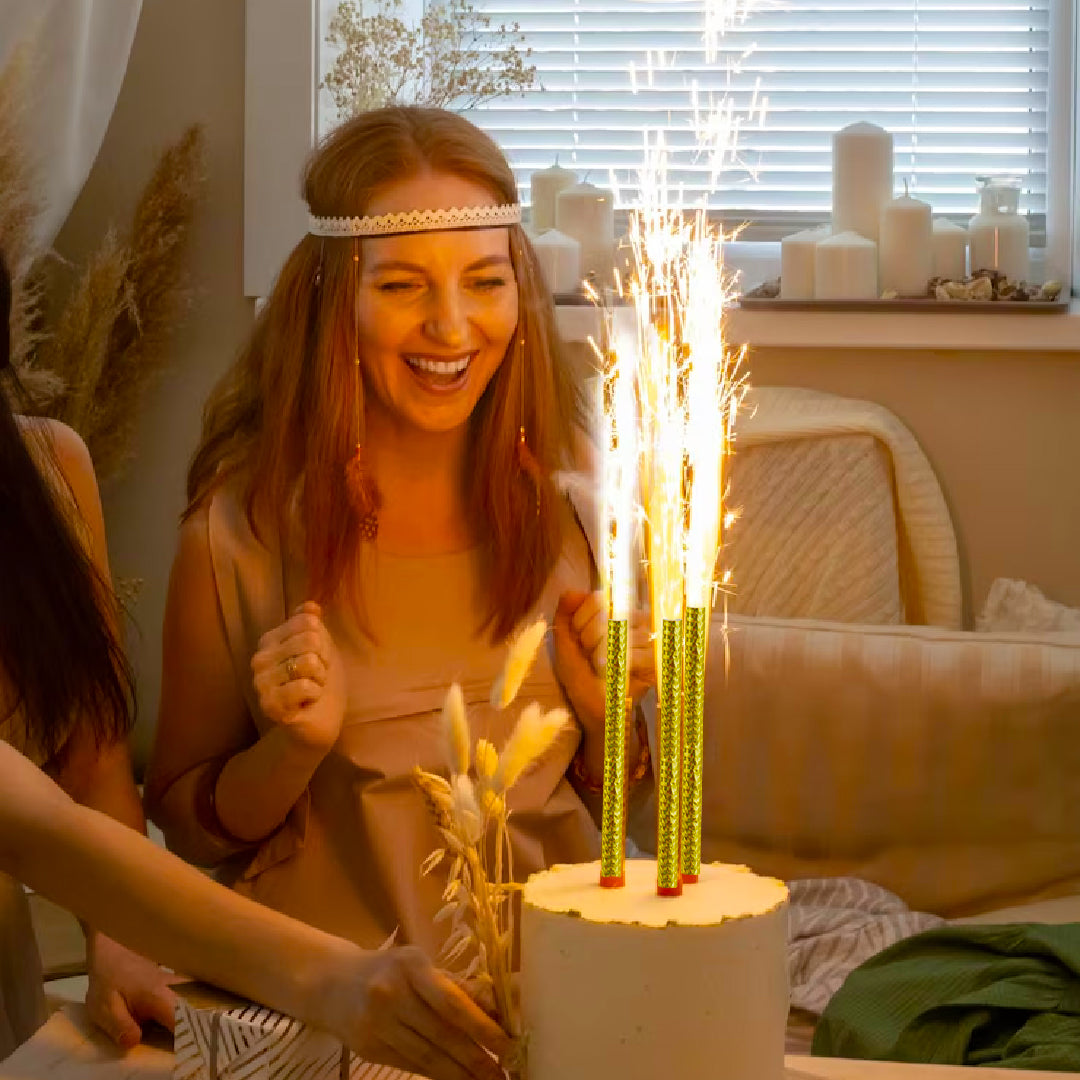 Sparkling Birthday Candle Large / Champagne Popping Candles for Clubs & Parties / Long Lasting - Size – 12 inches – 1 PC