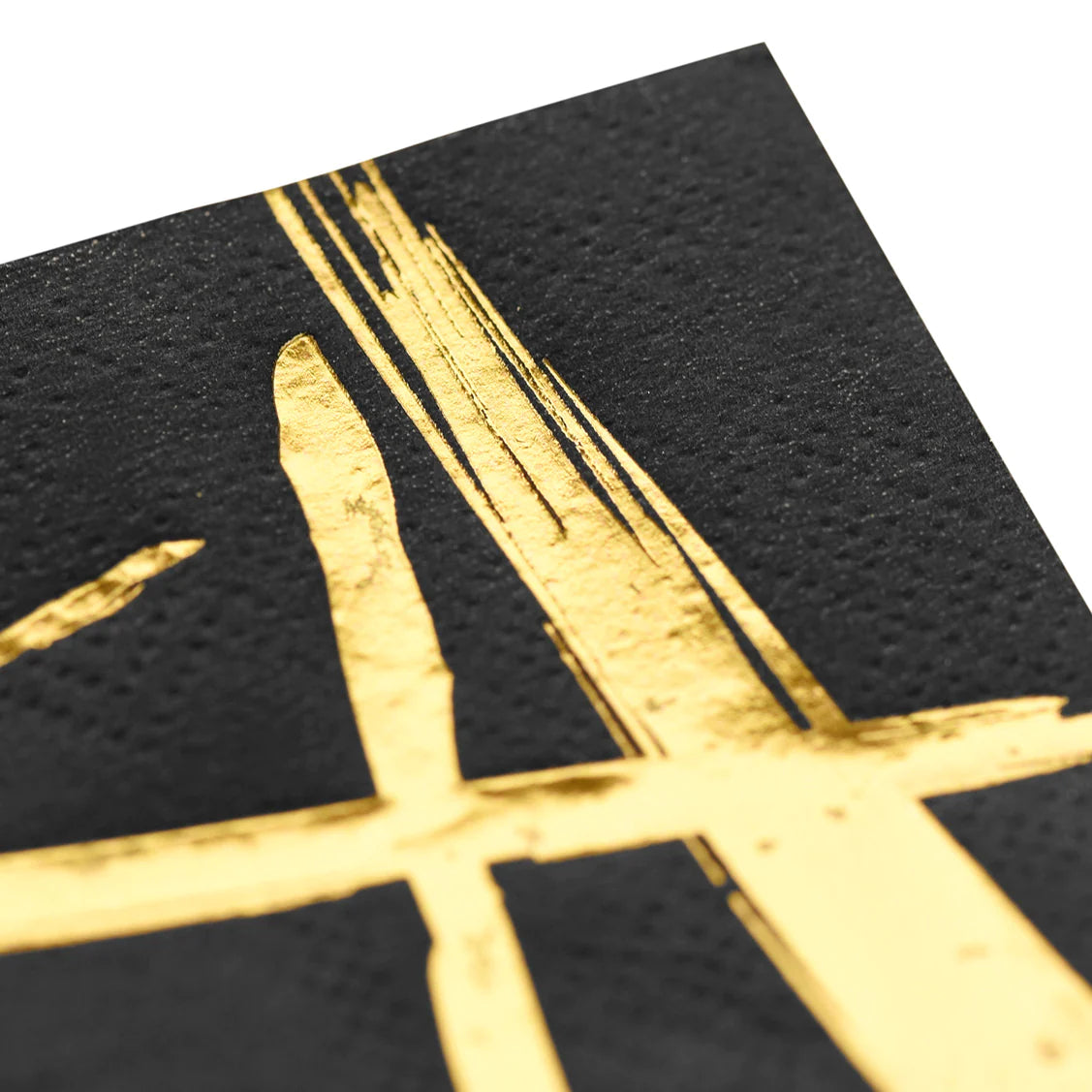 Black & Gold Paper Napkins - 16PC