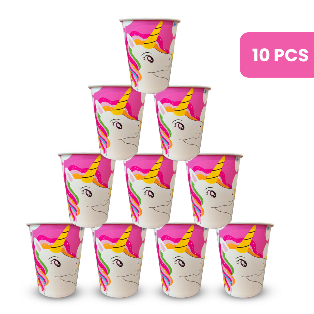 Unicorn Theme Paper Cup - 250ML - 10PC