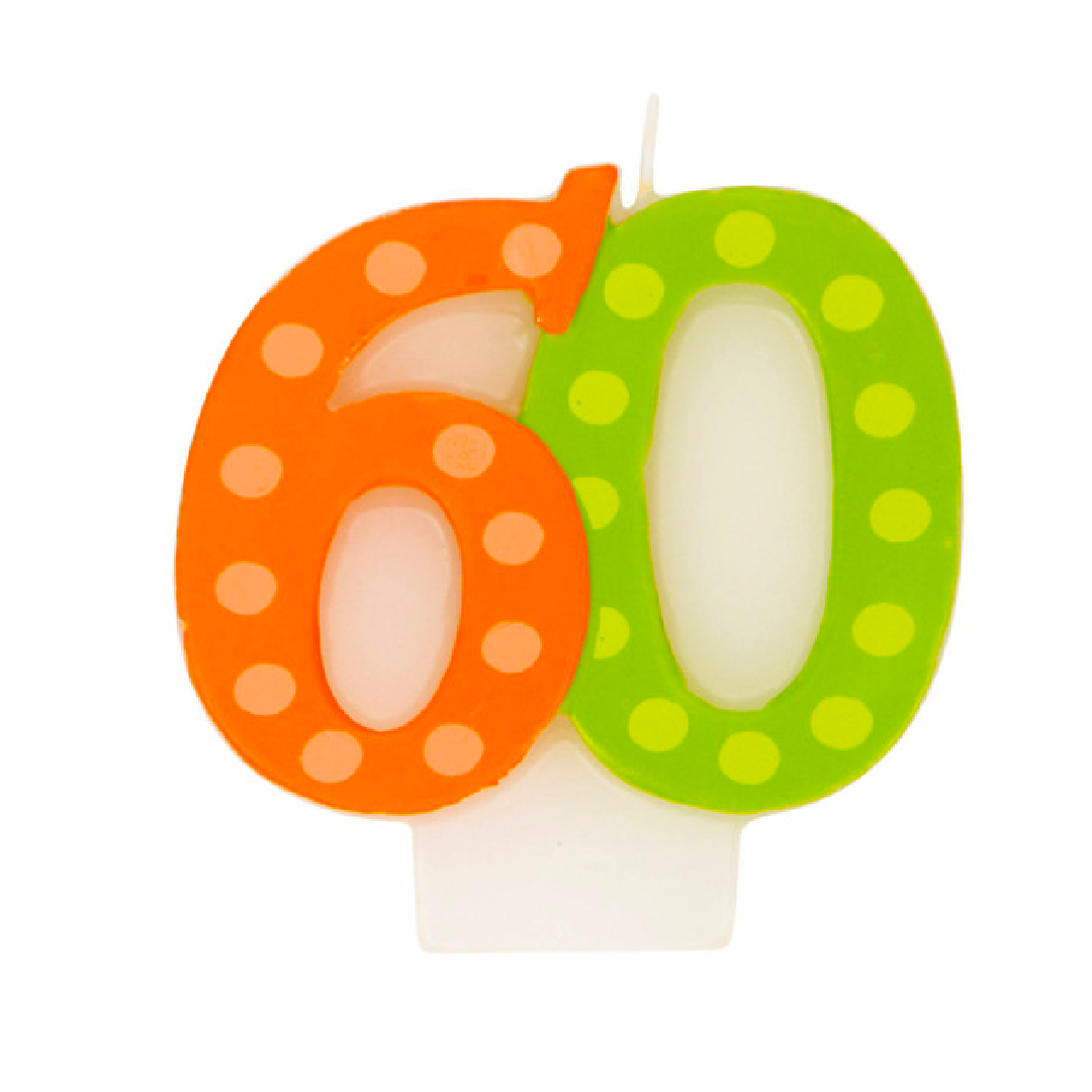 Numerical Candle 60th Birthday
