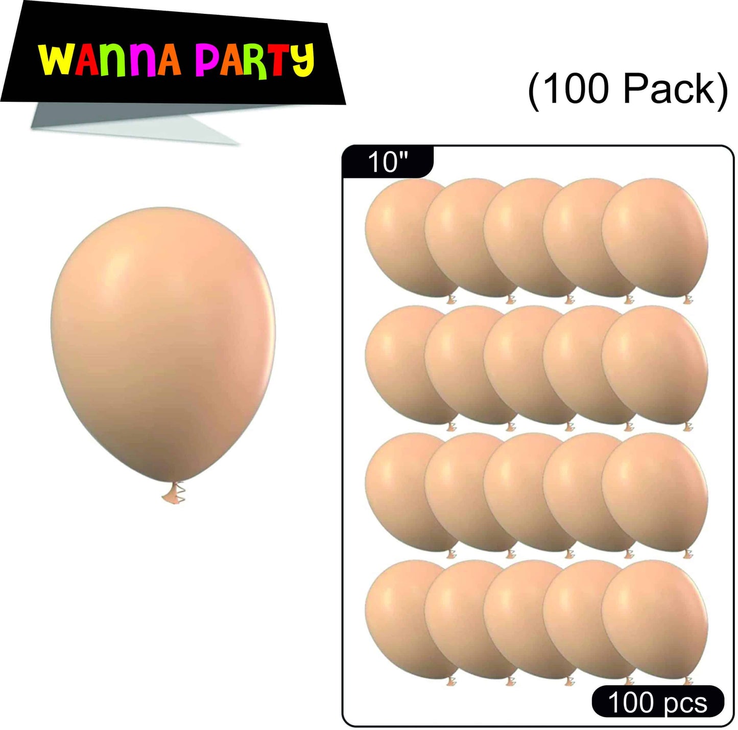 Apricot Beige Color Balloons 10" - 50 PC