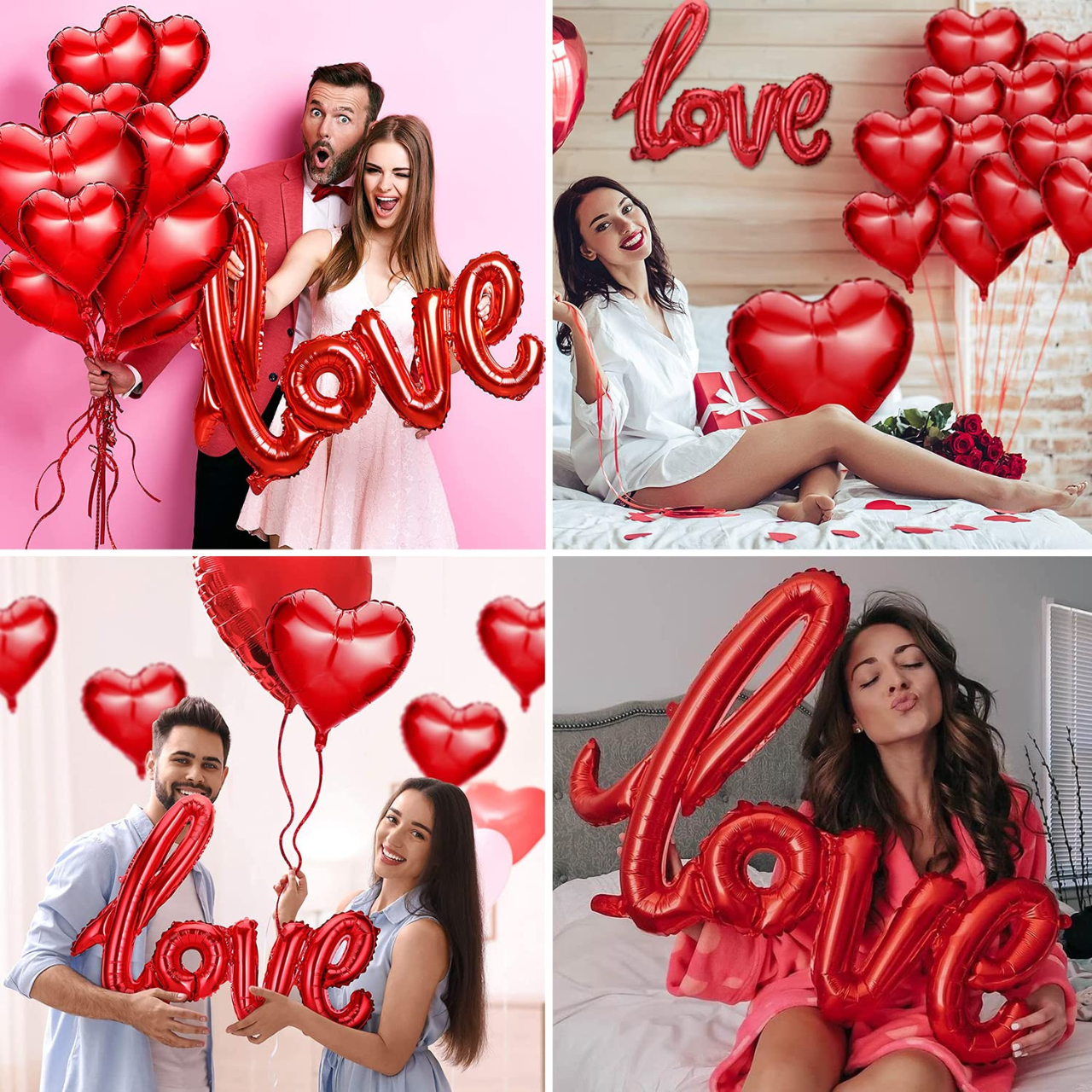 Valentines Day Balloon Decoration Items -Pack of 11pcs -Red